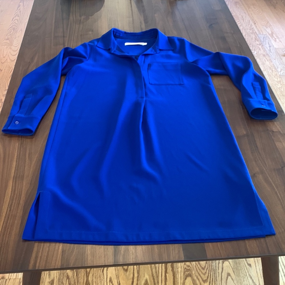 Women’s Midi Shirt Dress in Royal Blue